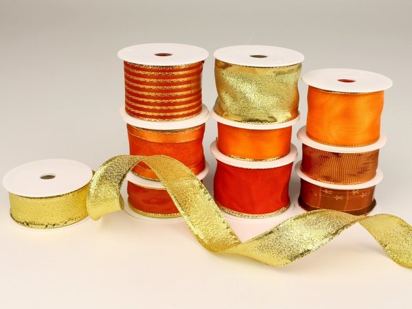 Bänderset gemischt-orange   OHNE Schleifenzauber & 10 Bänder mD
