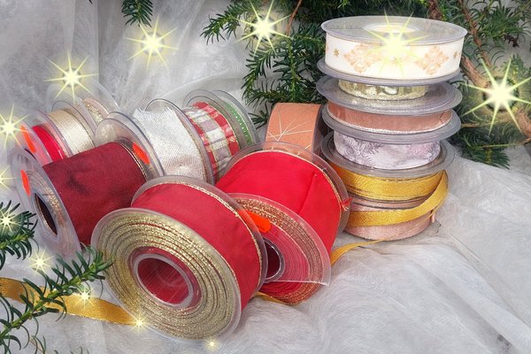 Weihnachtsbänder  Schleifenband ein Karton  voll